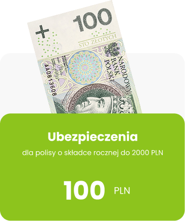 banknot 100 zł, z napisem ubezpieczenia 100 PLN
